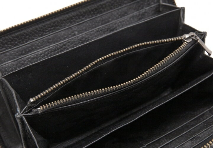 楽天市場 ヨウジヤマモトyohji Yamamoto レーザーカモフラレザーラウンドジップウォレット 長財布 黒 中古 メンズ Playful