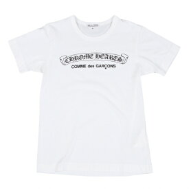 コムデギャルソン×クロムハーツCOMME des GARCONS×CHROME HEARTS ロゴプリントTシャツ 白S【中古】 【レディース】