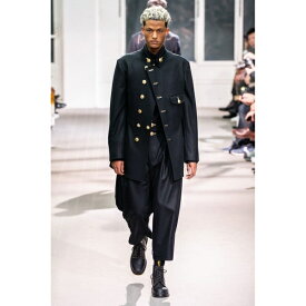 ヨウジヤマモト プールオム×ドクターマーチンYohji Yamamoto POUR HOMME×Dr.Martens 101 YY GUSSET 6EYE サイドゴアブーツ 黒UK9(28)【中古】 【メンズ】