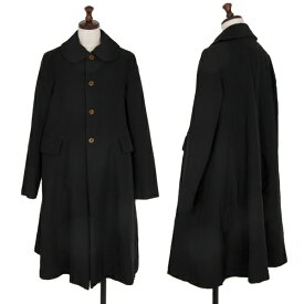 コムコム コムデギャルソンCOMME des GARCONS エステルラウンドカラーコート 黒XS【中古】 【レディース】