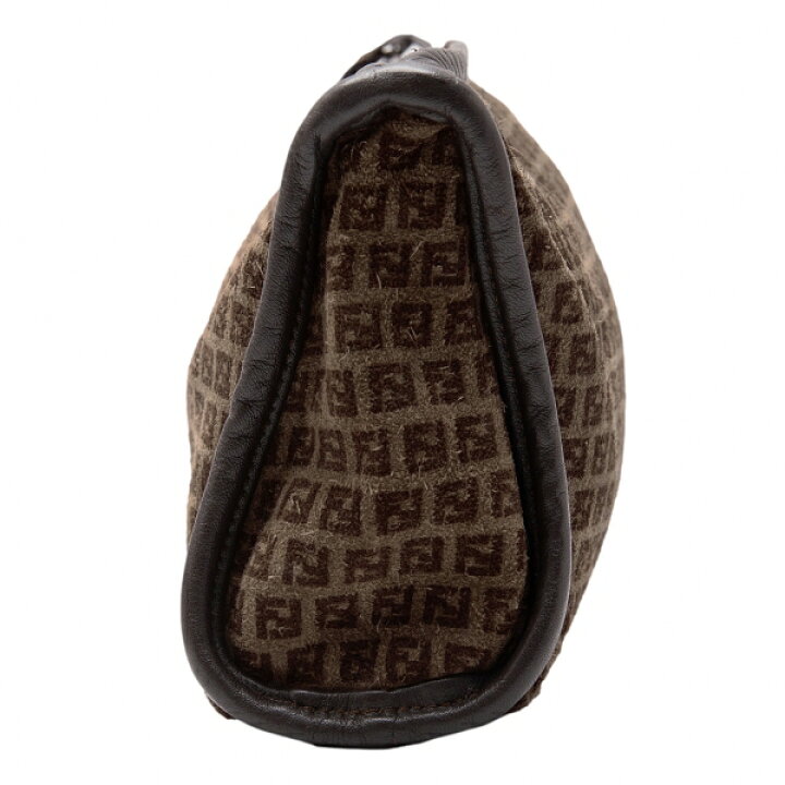 楽天市場】【中古】 フェンディFENDI ズッカ柄スウェードポーチ 茶  