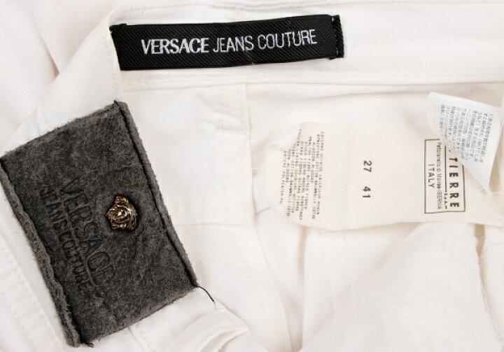 VERSACE】JEANS COUTULE レディースパンツ 24 38 白 Skinny Jeans  