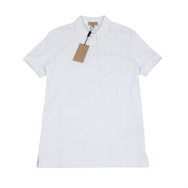 【中古】 バーバリーBURBERRY エクエストリアンナイト刺繍ポロシャツ 白XXS【メンズ】