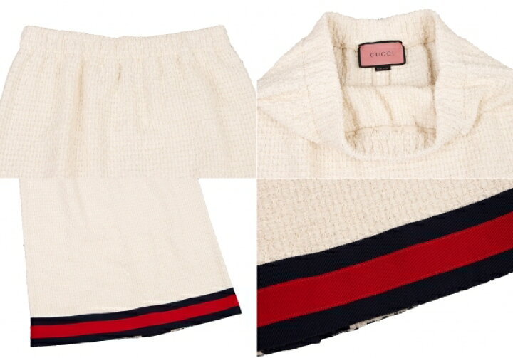 楽天市場】【中古】 グッチGUCCI シェリーラインツイードセットアップ  