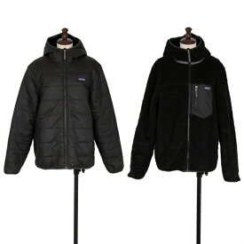 パタゴニアpatagonia ボアリバーシブル中綿ジャケット 黒M位【中古】 【レディース】