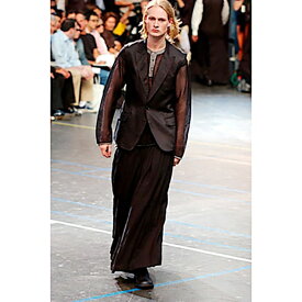 ヨウジヤマモト プールオムYohji Yamamoto POUR HOMME リネンピークドラペルノースリーブジャケット 黒3【中古】 【メンズ】