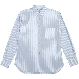 コムデギャルソン シャツCOMME des GARCONS SHIRT ストライプ長袖コットンシャツ 白水色XS【中古】 【メンズ】