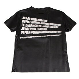 ジャンポールゴルチエ オムJean Paul GAULTIER HOMME サイドジップカウレザーTシャツ 黒48【中古】 【メンズ】