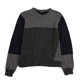 コムデギャルソン オムプリュスCOMME des GARCONS HOMME PLUS カラー切替Vネックニットセーター グレー紺M位【中古】 【メンズ】