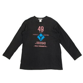 ヨウジヤマモト プールオムYohji Yamamoto POUR HOMME プロパガンダプリントカットソー 墨黒M【中古】 【メンズ】