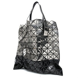 バオバオ イッセイミヤケ BAO BAO ISSEY MIYAKE PLATINUM プラチナムバイカラーラージトートバッグ ガンメタ黒【中古】 【レディース】