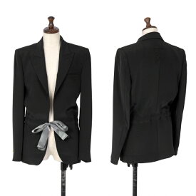 【中古】ジャンポールゴルチエ ファムJean Paul GAULTIER FEMME リボン留めデザインジャケット 黒40【レディース】