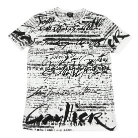 【中古】ジャンポールゴルチエ オムJean Paul GAULTIER HOMME ポリレタリングパワーネットTシャツ 白黒48【メンズ】