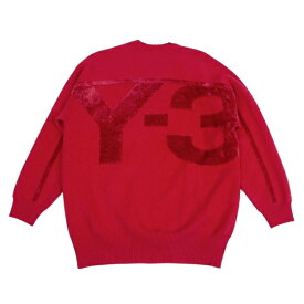 【中古】ワイスリーY-3 クラシックベロアニットセーター 赤M【メンズ】