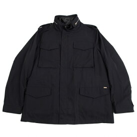 【中古】ダンヒルdunhill ダウンライナーベスト着脱ミリタリーブルゾン 濃紺XL【メンズ】