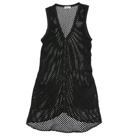 【中古】ヨウジヤマモト プールオムYohji Yamamoto POUR HOMME フィッシュネットニットベスト 黒M位【メンズ】