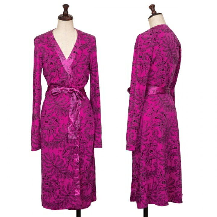 Diane von Furstenberg シルクシャツ 長袖 パープル 中古・古着通販