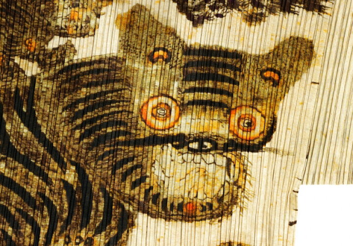 中古】 プリーツプリーズPLEATS PLEASE 民画タイガーキャットプリント 