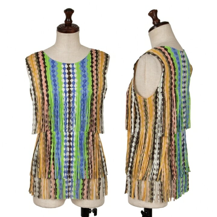 楽天市場】【中古】 プリーツプリーズPLEATS PLEASE カラフルフリンジ 