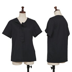 【中古】 ワイスリーY-3 変形ネック半袖カットソー 紺M【レディース】