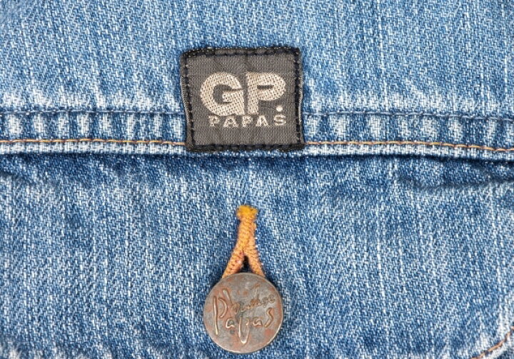 楽天市場】【中古】 パパスPapas ロゴパッチデニムカバーオール ライト 