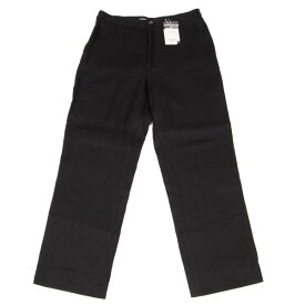 【中古】 マドモアゼルノンノンMademoiselle NON NON リネンストレートパンツ 黒L【レディース】