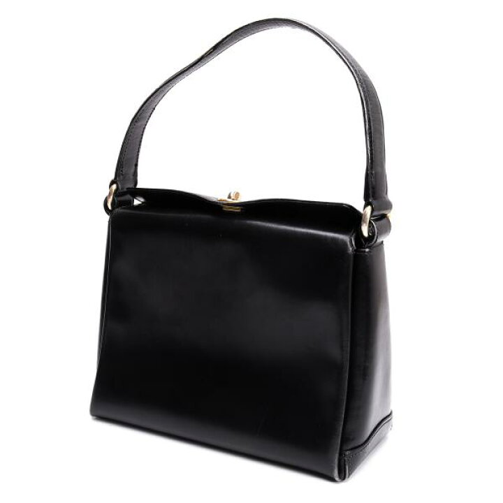 楽天市場】【中古】 グッチGUCCI ターンロックレザーハンドバッグ 黒 