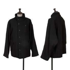 【中古】 ヴラスブラムVlas Blomme ウール裏ボアスタンドカラージャケット 黒M位【レディース】