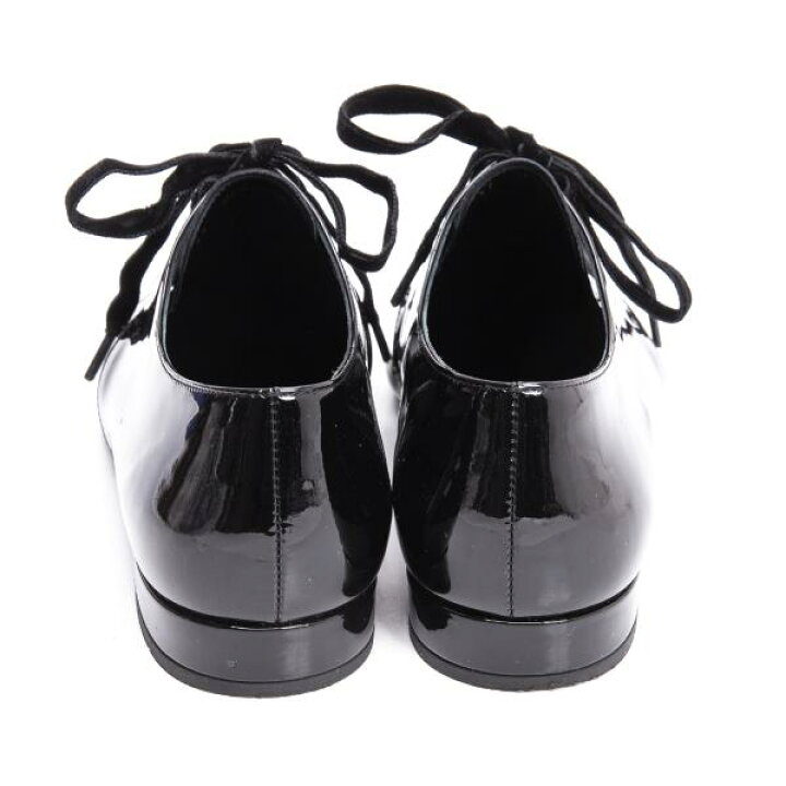 楽天市場】【中古】 プラダPRADA ベロアレースアップエナメルシューズ 