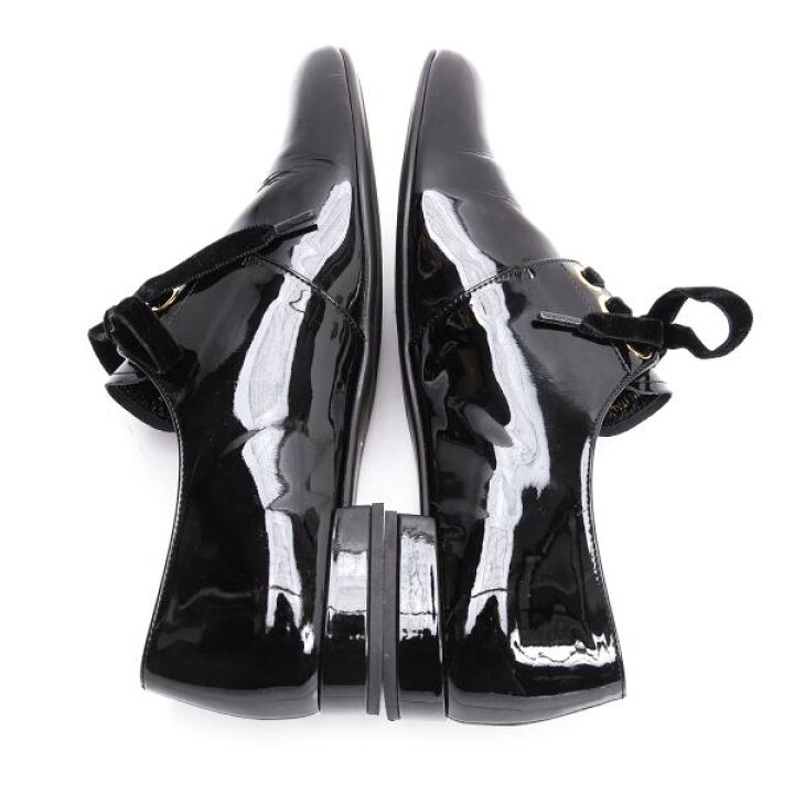 楽天市場】【中古】 プラダPRADA ベロアレースアップエナメルシューズ 