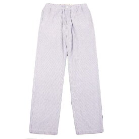 【中古】 エンジニアド ガーメンツENGINEERED GARMENTS シアサッカーストライプウエストゴムパンツ 白グレーM【メンズ】