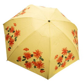 【中古】 シビラSybilla フローラルプリント折りたたみ傘 黄オレンジ他【レディース】