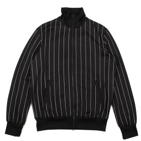 【中古】 ワイスリーY-3 ロゴ刺繍ストライプブルゾン 黒白M【メンズ】