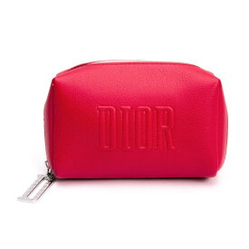 【中古】 クリスチャンディオールChristian Dior ロゴチャームミニポーチ 赤【レディース】
