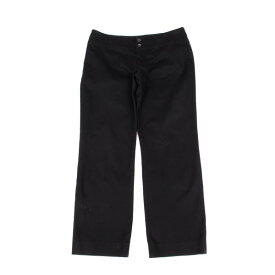 【中古】 イッセイミヤケISSEY MIYAKE コットンナイロンストレッチパンツ 黒2【レディース】