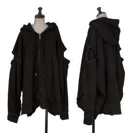 【中古】 リミフゥLIMI feu サーマルレイヤードダブルジップニットパーカー 黒2【レディース】