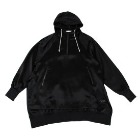 【中古】 ワイスリーY-3 ハーフジッププルオーバーパーカー 黒S【メンズ】