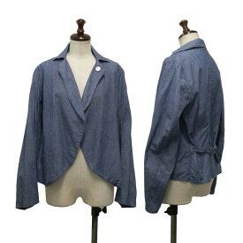【中古】 キャピタルKAPITAL コットンリネンシャンブレーシャツジャケット 青1【レディース】