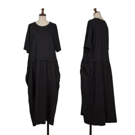 【中古】 ワイズY's ワッシャー異素材切替Tシャツワンピース 紺2【レディース】