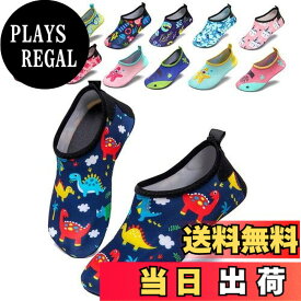 【送料無料】[ziitop] マリンシューズ メンズ レディース 子供 キッズ用 ウォーターシューズ ビーチサンダル 水陸両用 速乾 アクアシューズ 男の子 女の子 旅行 海水浴 室内用 携帯便利 滑り止め 軽量 色：恐竜、サイズ：20.5~21.0 cm