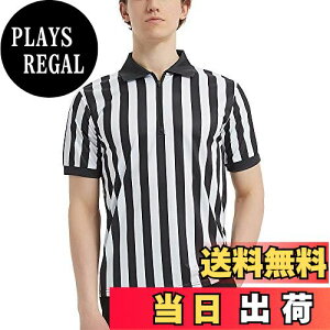 【送料無料】TOPTIE 審判用ウェア レフェリー 半袖シャツ メンズスポーツ サッカー レフリーシャツ ジッパー付き 色:ブラック、サイズ:L