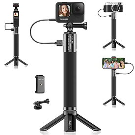 Ulanzi カメラハンドグリップ 充電式 バッテリーグリップ +三脚 +スマホホルダー +goproに対応してアダプター 10000mAh insta360 one x2/Gopro Hero 9/8/7/Gopro Max/iPhone 12/12 pro/11/11 pro/Samsung/Google OnePlus/Sony...