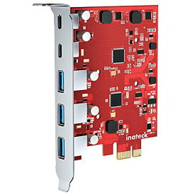 Inateck PCIe-USB 3.2 Gen 2拡張カード、3つのUSB Type-Aポートと2つのUSB Type-Cポート、8 Gbps、KU5211E