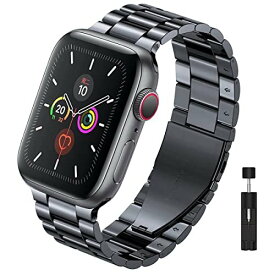 【Miimall】 対応Apple Watch Ultra/8/SE2/7/1/2/3/4/5/6/SEメタルバンド ステンレス製 Apple Watch 7 45mm 交換バンド シンプル調整器具付きiWatch アップルウォッチ6 スマートウォッチ交換ベルト贅沢ビジネス質感(ブラック|42mm 44mm 45mm 49mm)