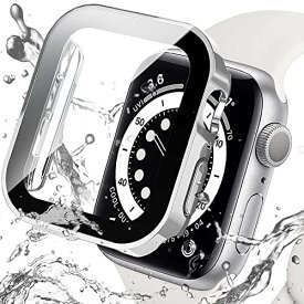 Miimall 対応Apple Watch 8 45mm/7 45mm 新型防水ケース 直角タイプ 防水 くもり止め アップルウォッチ8 2022 45mm 一体型新型ケース防塵 防曇 フイルム スポーツ 傷防止 防衝撃 全面保護ケース Apple Watch 7 カバー（45mm|シルバー）