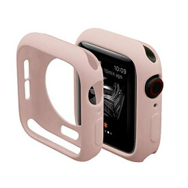 Miimall 対応Apple Watch 7/8 45mm専用ケース アップルウォッチシリーズ 8 スクラブカバー シンプル シリコン材質 擦り傷防止 防衝撃 Apple Watch 8 保護カバー（ピンク｜45mm）
