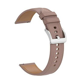 LICHIFIT Amazfit GTS3/GTS 2mini/pop pro用バンド 20mm レザー製 交換ベルト 替えベルト 調整可能 ウォッチベルト スマートウォッチ アクセサリー Galaxy Watch/Huawei Watch/Garminなどにも対応 ダークピンク
