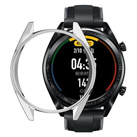 HUAWEI Watch GT 46mm / Watch GT2 46mm ケース【ELMK】全面保護 耐衝撃 柔らかい TPU ウオッチ保護ケース超薄型カバー Watch GT 46mm / Watch GT 2 46mm 対応（シルバー）