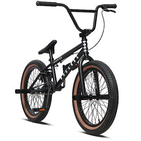 AVASTA BucchusBMX 自転車 20インチ フリースタイルBMXバイク スチール製ペグ付属 初心者に最適 高炭素鋼フレーム 後U字型リアブレーキ スタント用自転車 ブラック＆ブラウン