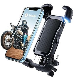 FTBOL 自転車 スマホホルダー iphone アルミ 振動吸収 シリコン スマホホルダー スマホ自転車ホルダー クリップ 携帯ホルダー 防振 360度回転 4-7インチ全機種適応 (Black)